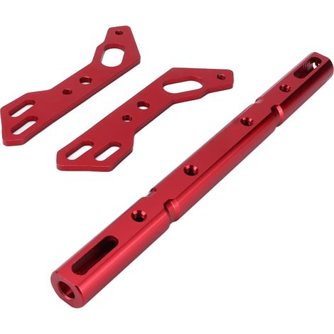 Guidon Moto Barre Stabilisatrice Réglable Aluminium Alliage Universel VTT Vélo Crossbar Rouge (1/5)