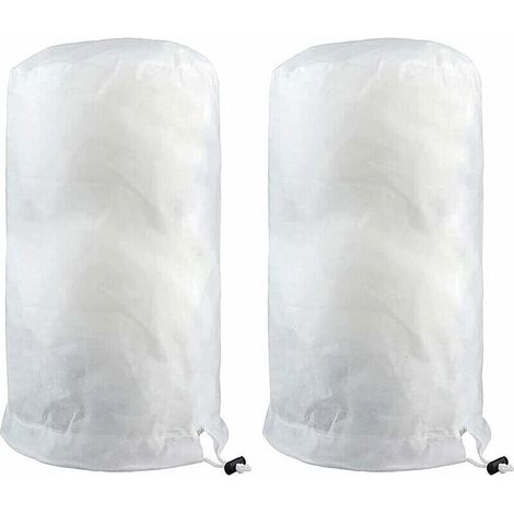 Paillage pour plante Voile d'hivernage,2 Pièces Voile D'hivernage Plante 140×200cm Blanc, Housse de Protection pour Plantes, Housse D'hivernage Arbre, Voile Hivernage avec Tirette, Jardin Vegetaux Sac (1/3)