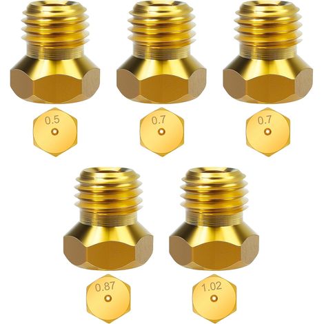 5Pcs Gicleur gaz Butane Universels pour plaque de cuisson au gaz naturel GPL, jets, buses et injecteurs, 1 de 0,5 cm, 2 de 0,7 cm, 1 de 0,87 cm, 1 de 1,02 cm  5PCS, 0.5-0.7-0.7-0.87-1.02, pour Jets, B (1/5)