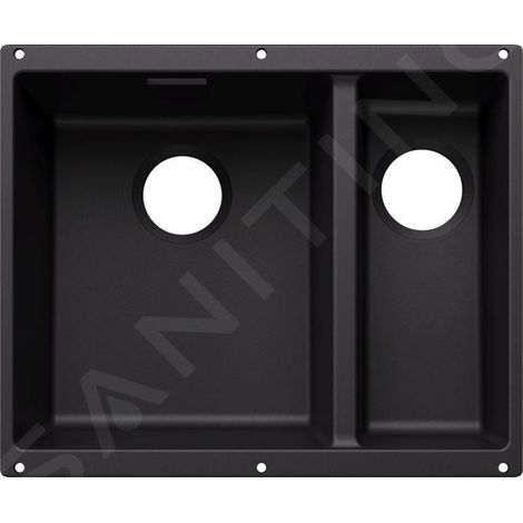 Blanco Subline 340/160 - Évier en silgranit, 53x40 mm, bac à gauche, noir 527818 (1/2)