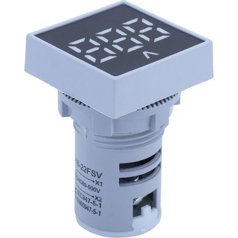 AD16-22FSV Indicateur de tension numérique à panneau givré 60500V CA blanc (1/5)
