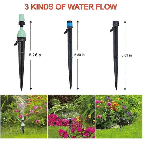 Kits d'irrigation goutte à goutte, systèmes d'irrigation pour jardins extérieurs, arroseurs goutte à goutte pour fleurs (1/2)