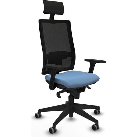 Piqueras y Crespo Chaise de bureau bleu ciel avec repose-tête (1/3)