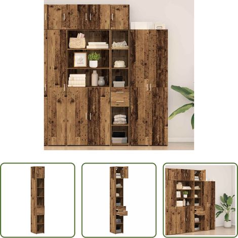 vidaXL Altholz - Aufbewahrungsschrank 2 pcs Altholz 30 x 42,5 x 225 cm (1/5)
