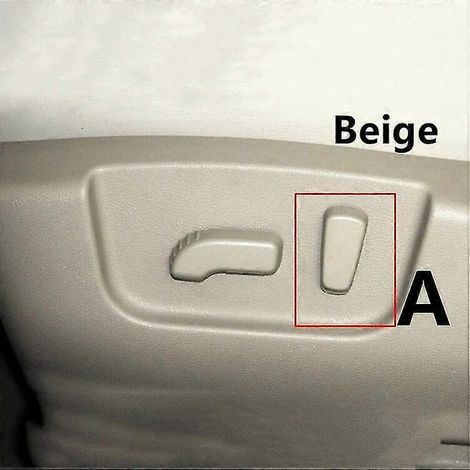 Abdeckung für den Schalterknopf der elektrischen Sitzverstellung für Nissan Dualis Qashqai J10 (2008–2015) und X-Trail T31 (2008–2013) – 1 Stück, beige, links