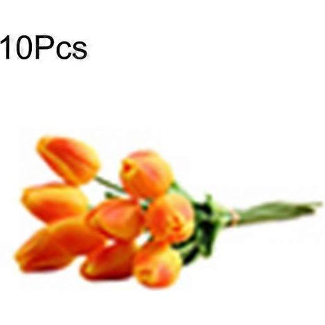 bouquet de tulipes artificielles, composition florale pour la maison, le jardin, un mariage ou un bureauorange (1/5)