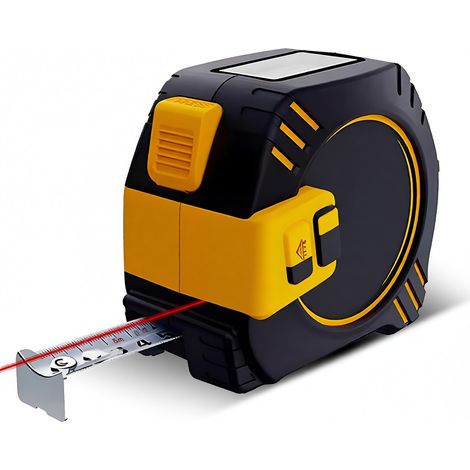 2-in-1 Digital-Entfernungsmesser mit 5 m einziehbarem Bandmaß, hintergrundbeleuchtetem LCD-Bildschirm, 40 m Reichweite, metrisch/imperial (5 m) (1/5)