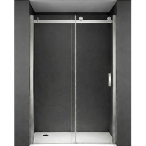 Glaswerk Westfalen - Douche de niche Viktoria 145x195 cm incl. porte coulissante - ferrures argentées