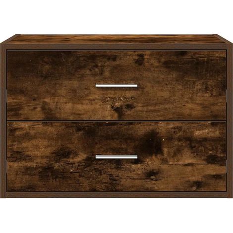 vidaXL Schrank mit 2 Schubladen, Raucheiche 60x31x40 cm Holz