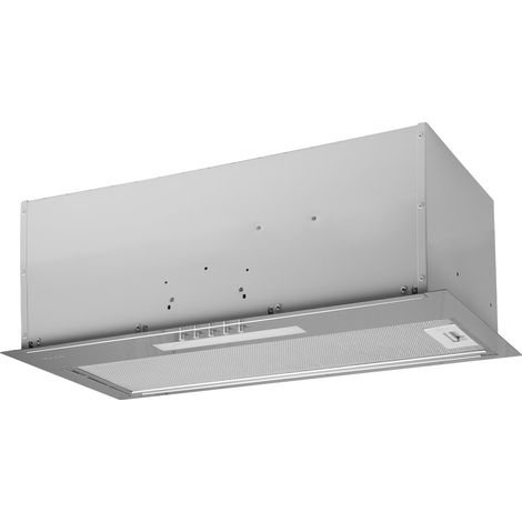 Hotte casquette encastrable 50cm – Débit 310 m3/h – 3 vitesses – Satin – Idéale pour cuisines ouvertes (1/4)