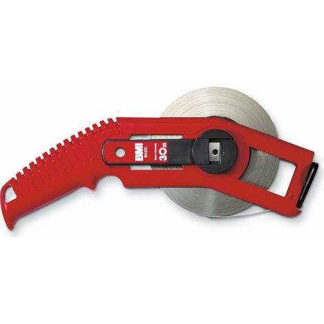 BMI Weißlackiertes Bandmaß, gedruckte Teilung, Breite 13 mm, Länge 30 m (1/5)
