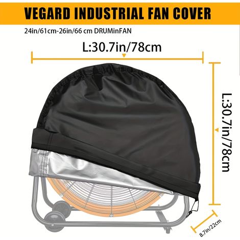 1 protection pour ventilateur industriel, protection pour ventilateur d'extérieur, compatible avec les ventilateurs sur pied haute vitesse de 45,72 cm et 50,8 cm, les ventilateurs à tambour, les venti (1/5)