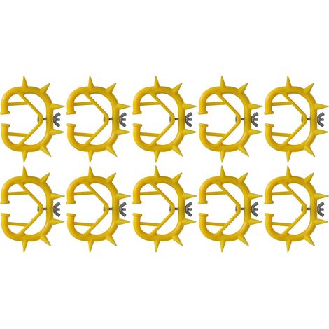 Lot de 10 épines nasales pour vaches, en plastique épais, empêchant les veaux de téter le lait lors du sevrage, pour l'élevage. Couleur : jaune. (1/5)