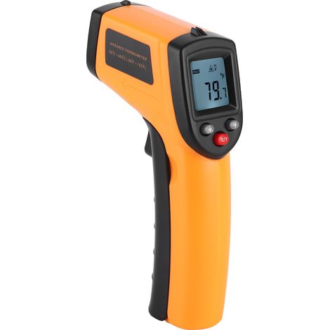 Thermomètre infrarouge industriel GM320 -50°C à 400°C, pistolet laser sans contact, mesureur de température portatif pour bricolage, précision élevée (1/5)