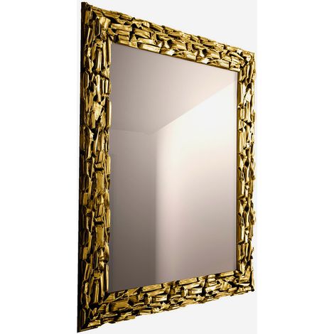 Specchio da parete con cornice in legno Vienna - Oro