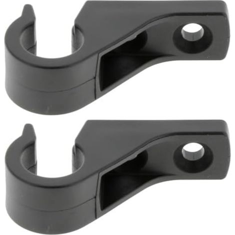 Cyclingcolors – Lacet espagnolette déporté ouvert en plastique noir 15mm – Fixation pour volet battant – Conception esthétique et durable (1/3)