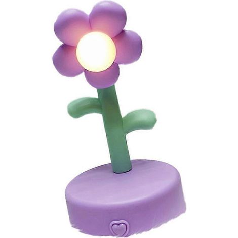 Lampe de chevet fleurie, lampe de bureau portable avec bouton en forme de cœur, objet de décoration élégant pour une esthétique moderne dans le salon, le bureau ou la chambre. (1/5)