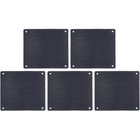 Lot de 5 filtres à poussière pour ventilateur de refroidissement d'ordinateur PC, cadre de ventilateur, maille anti-poussière 12/14/9/8/7 cm - 12 x 12 cm