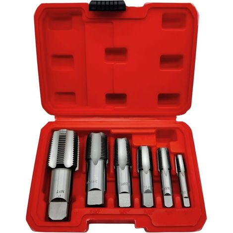 Kit de Réparation de Filetages NPT - 6 Pièces - Acier à Roulements - Pour Tuyaux et Raccords Hydrauliques - 1/8 1/4 3/8 1/2 3/4 1 Pouces (1/5)