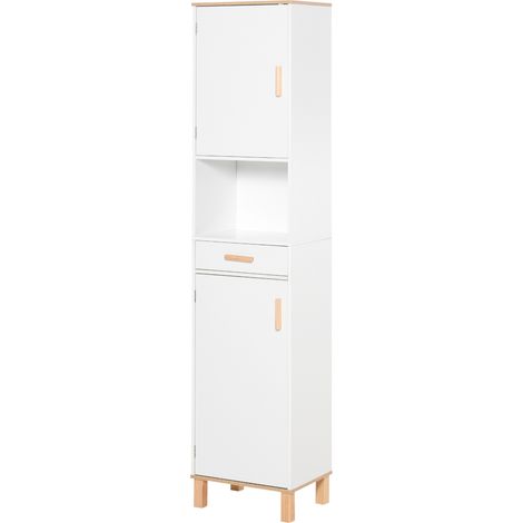 Mobile salvaspazio bagno colonna legno bianco (1/5)