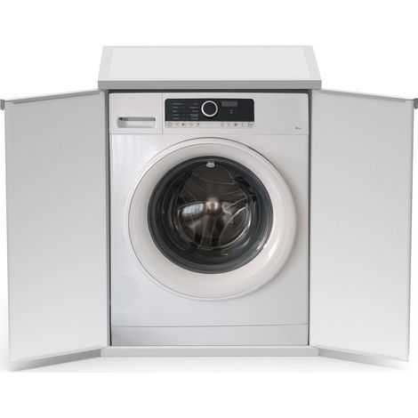 Mobile coprilavatrice in resina per esterno o interno colore bianco 68,5x64x88H cm (1/5)
