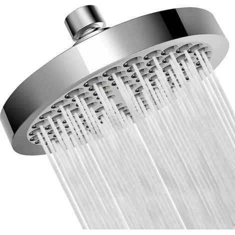 Anti-Limescale Shower Head, High-Pressure Shower Head, Fixed Shower Head, Water-Saving Rain Shower Head, Round Rain Shower Head, Universal Shower Head (1/4)