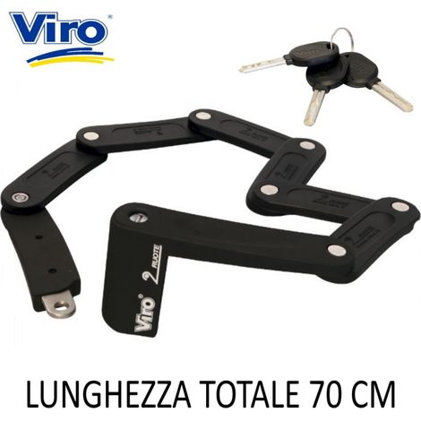 LUCCHETTO BICI "BLACK MAMBA" ESTENSIBILE CON CHIAVE DI SICUREZZA- PROMO-