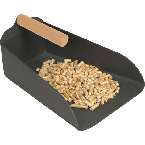 Pelletsschaufel Schaufel anthrazit beschichtet Griffe Buche Länge 23cm