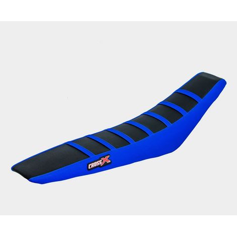 HOUSSE DE SELLE SHERCO SE-R SEF-R 17-20 TOP BLACK- SIDE BLUE-STRIPES BLUE (M1101-3BBLBL)