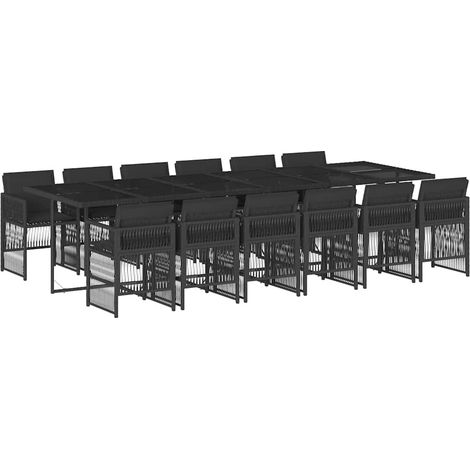 Maison Exclusive - Set comedor de jardín con cojines 13 pzas ratá (1/5)