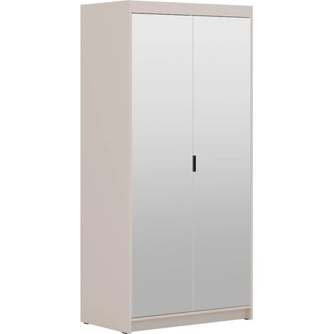 AX LIVING Schrank Spiegel Beige Kleiderschrank Storicos 2T 89,7