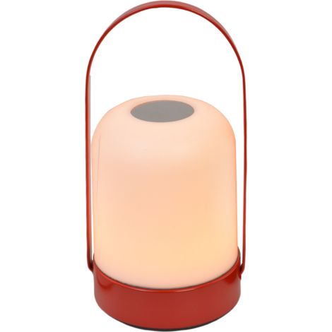Lampe de bureau portable à intensité variable (3 niveaux de luminosité), veilleuse lanterne pour chambre, salon, table de chevet, dortoir, chambre d'enfant, terrasse extérieure - rouge (1/5)
