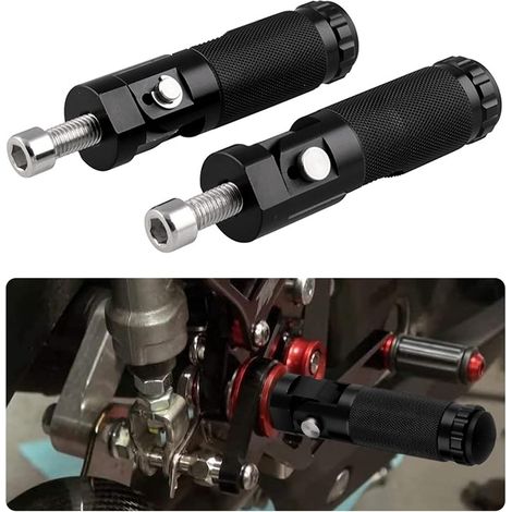 [NUNCA USADO]Reposapiés plegables negros para motocicleta, piezas CNC para pedales y estriberas de motocicleta. (1/5)