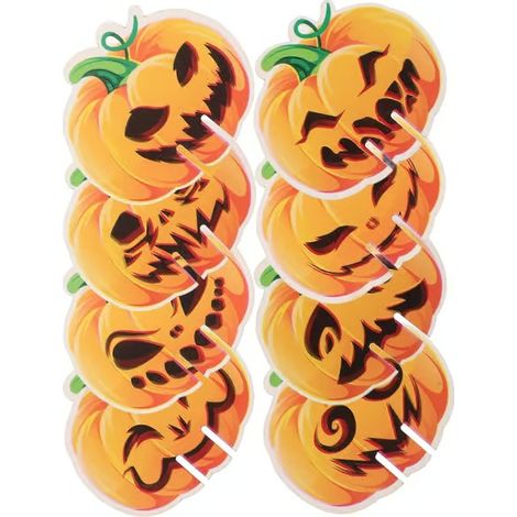 Marque-verres à vin d'Halloween pour fête, 8 marqueurs de boisson en papier (1/5)