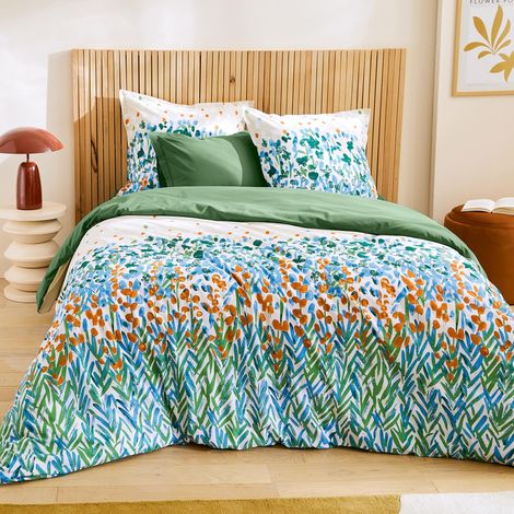 Parure de lit coton EVASION Taie 50x70 cm 140x200 cm (1/5)