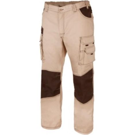 pantalon reforzado canvas multibolsillo bicolor varios colores talla s-xxl ropa bicolor beige negro talla xxl