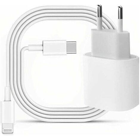 QORVA
-Chargeur USB C rapide 20W avec câble 2M Lightning – Charge rapide pour iPhone 14/13/12/11/SE – Protection contre surtension et surchauffe
