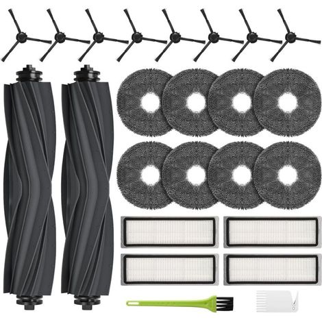 Accessori per Dreame L10s Ultra / L10s Pro / L10 Ultra Pezzi di ricambio per l'aspirapolvere Xiaomi X10 Plus: 2 spazzole principali, 8 panni per la pulizia, 4 filtri, 8 spazzole laterali (1/4)