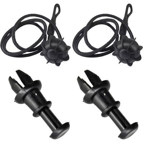 2 Pièces Cordons de Maintien Universels pour Voiture, Sangle de Fixation pour Etagères/Coffre à Bagages/Plage Arrière, avec Système de Serrage à Boule (1/5)