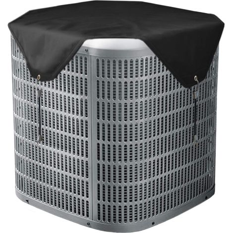 Housse pour unité extérieure de climatiseur, housse supérieure robuste et imperméable pour unité extérieure de climatiseur central, compatible avec des dimensions jusqu'à 81 x 81 cm (32 x 32 pouces), (1/5)