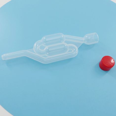 Plastic non-return valve, exhaust valve with cap, non-return valve for secondary fermentation of homemade wine (1/5)