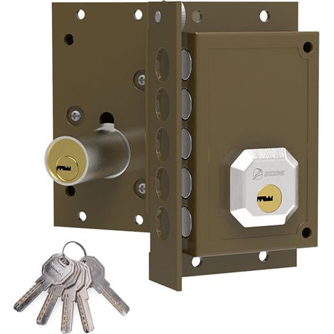 Dorcas C922 IZ serrure sécurité cylindre rond marron (1/2)