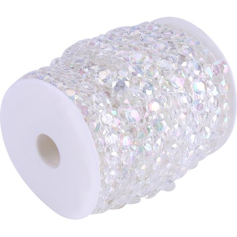 30m Perles acryliques effet cristal, rideau de fils pour décoration mariage, anniversaire, fête, bricolage DIY 2 (1/5)