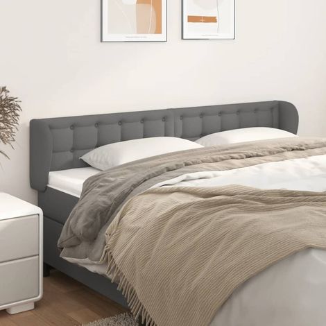 Kopfteil mit Ohren Grau 183x23x78/88 cm Kunstleder vidaXL (1/5)