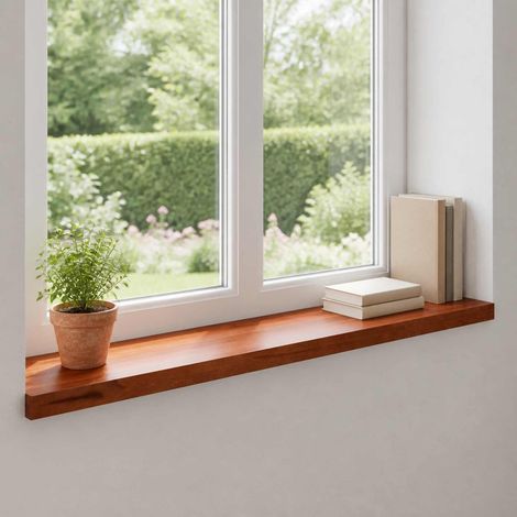 vidaXL Window Sills 2 pcs Brown 70 x 30 x 2 cm Solid Beech Wood (1/5)