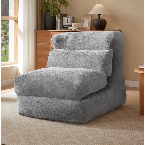 Poltrona convertibile grigia in schiuma 90 x 118 x 86 cm HAVRYA (1/5)