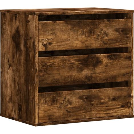 Maison Exclusive - Cassettiera Angolare Rovere Fumo 60x41x58cm Legno Multistrato