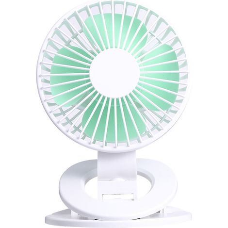 1 Mini ventilateur USB, portable avec pince réglable, angle ajustable, pour bureau voiture (1/5)