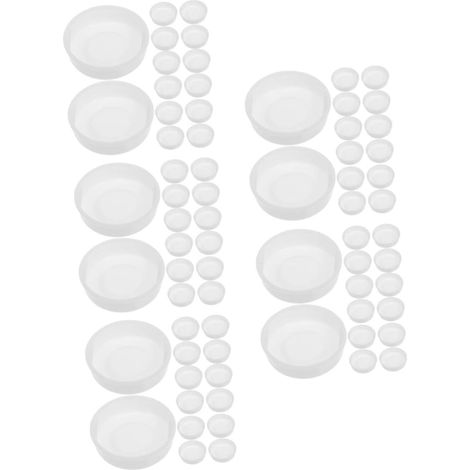 Lot de 100 bouchons ronds en plastique kraft pour tubes d'expédition (1/5)