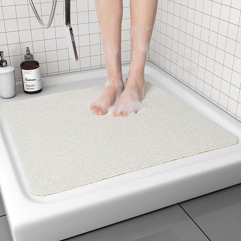 Tapis De Douche - 40 X 80 Cm - Antidérapant En Pvc Loofah - Séchage Rapide - Anti-moisissure - Pour Salle De Bain Humide - 1 Pièce (1/5)